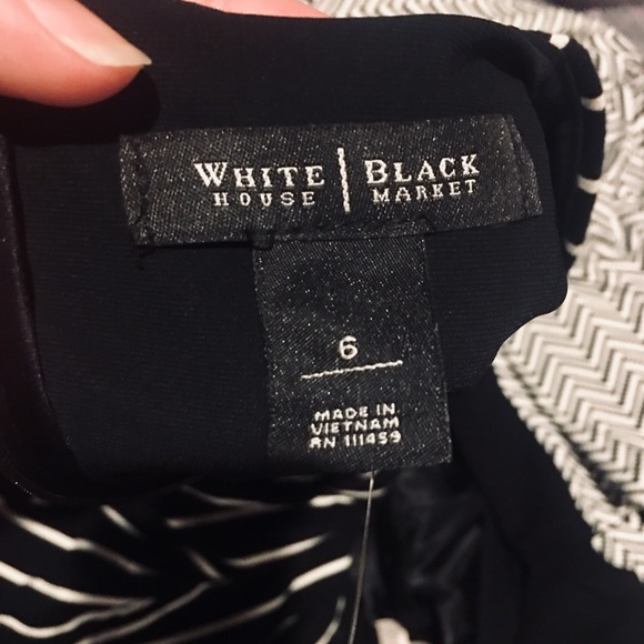 Sexy Slimming WHBM Black White Dress Size 6 - Picture 4 of 4